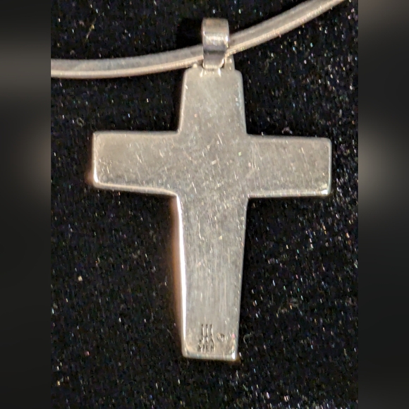 Rare retired James Avery "Alleluia" cross pendant with cuff choker necklace - Picture 2 of 7